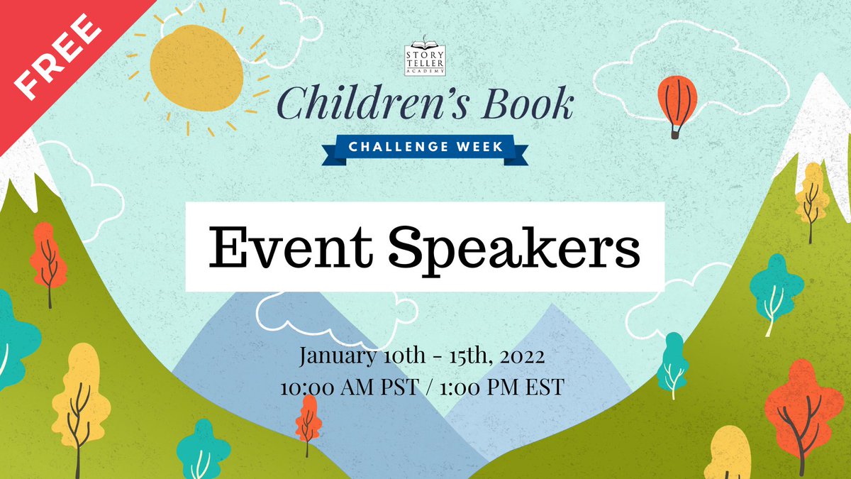 StorytellerAdmy's tweet photo. These amazing award-winning professionals will teach you how to get started in the children's book industry this coming challenge week.
Register here: https://t.co/HSUxfym2WF
#StorytellerAcademy #SAChallengeWeek #Kidlit #AmWriting https://t.co/XeFdqamW0M