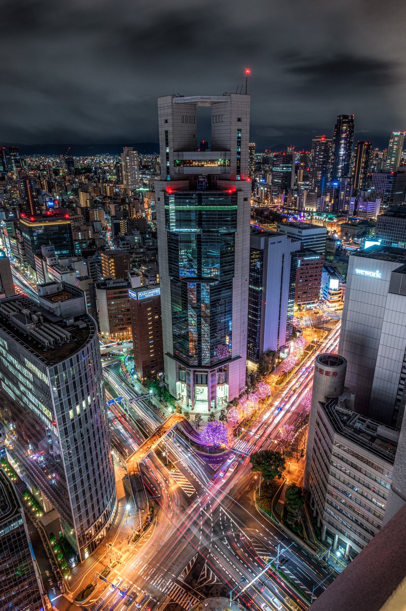 冬の大阪夜景が美しい