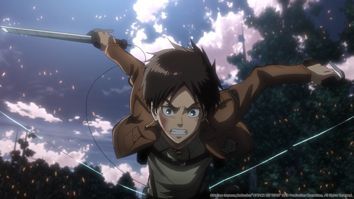 [애니플러스 1/3 23:30 방송 『진격의 거인 OAD』 8화 "곤란"] - 104기 훈련병단에게 이번에 부여된 훈련은 두 조로 나뉘어 편도 약 40킬로의 황무지를...