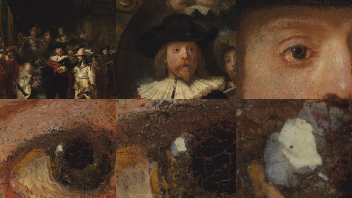 erdmann's tweet photo. To get a sense of the resolution of this new composite, compare the 5 µm sampling resolution used here to the 8 µm diameter of a human red blood cell.  It's a virtual microscope into all 17.2 m² of Rembrandt's largest painting:

https://t.co/A6f8YRkZGq https://t.co/RgKilc90Zg