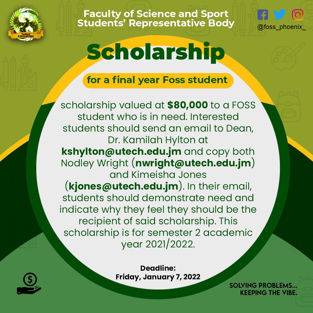 PhoenixFoss's tweet photo. ‼️‼️Scholarship Opportunity For Final Year FOSS Students ‼️‼️ https://t.co/xn8vDVcYCX