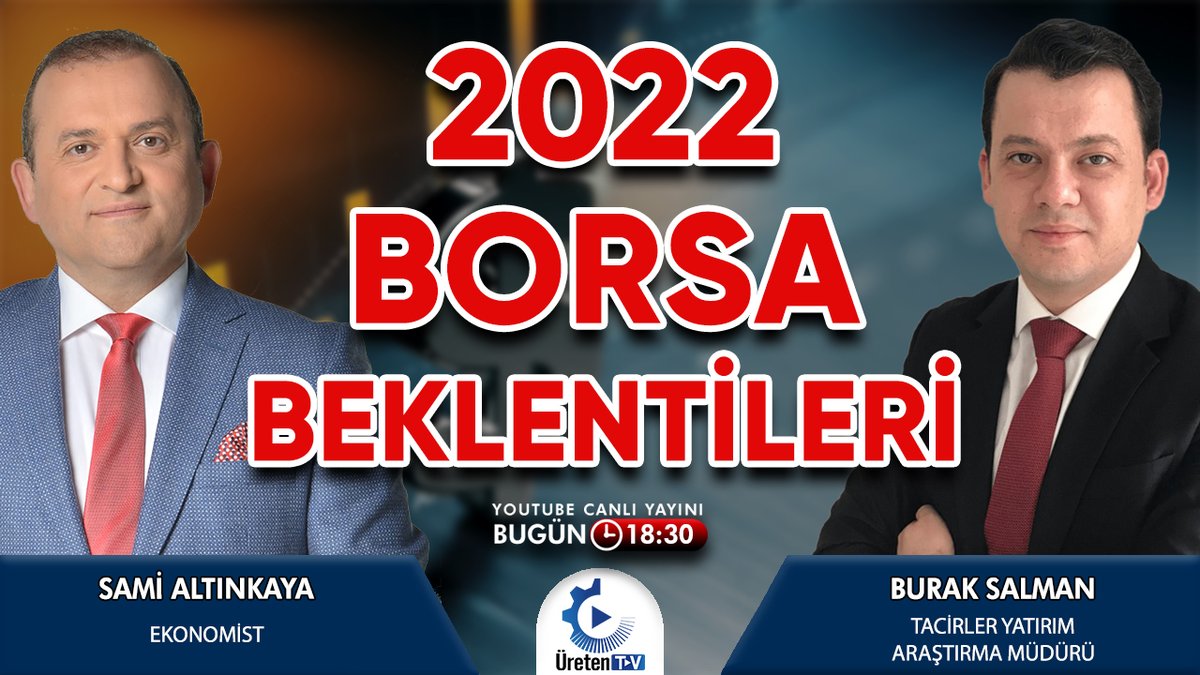 Uretentv's tweet photo. @samialtinkaya ve @TACIRLERYATIRIM Araştırma Müdürü Burak Salman ile saat 18:30'da canlı yayındayız.

Link: 

https://t.co/UpT7Bonu0D

#ekonomi #dolartl #dolar #faiz #hisse #borsa #bist #hisse https://t.co/WgE8H4iIGL