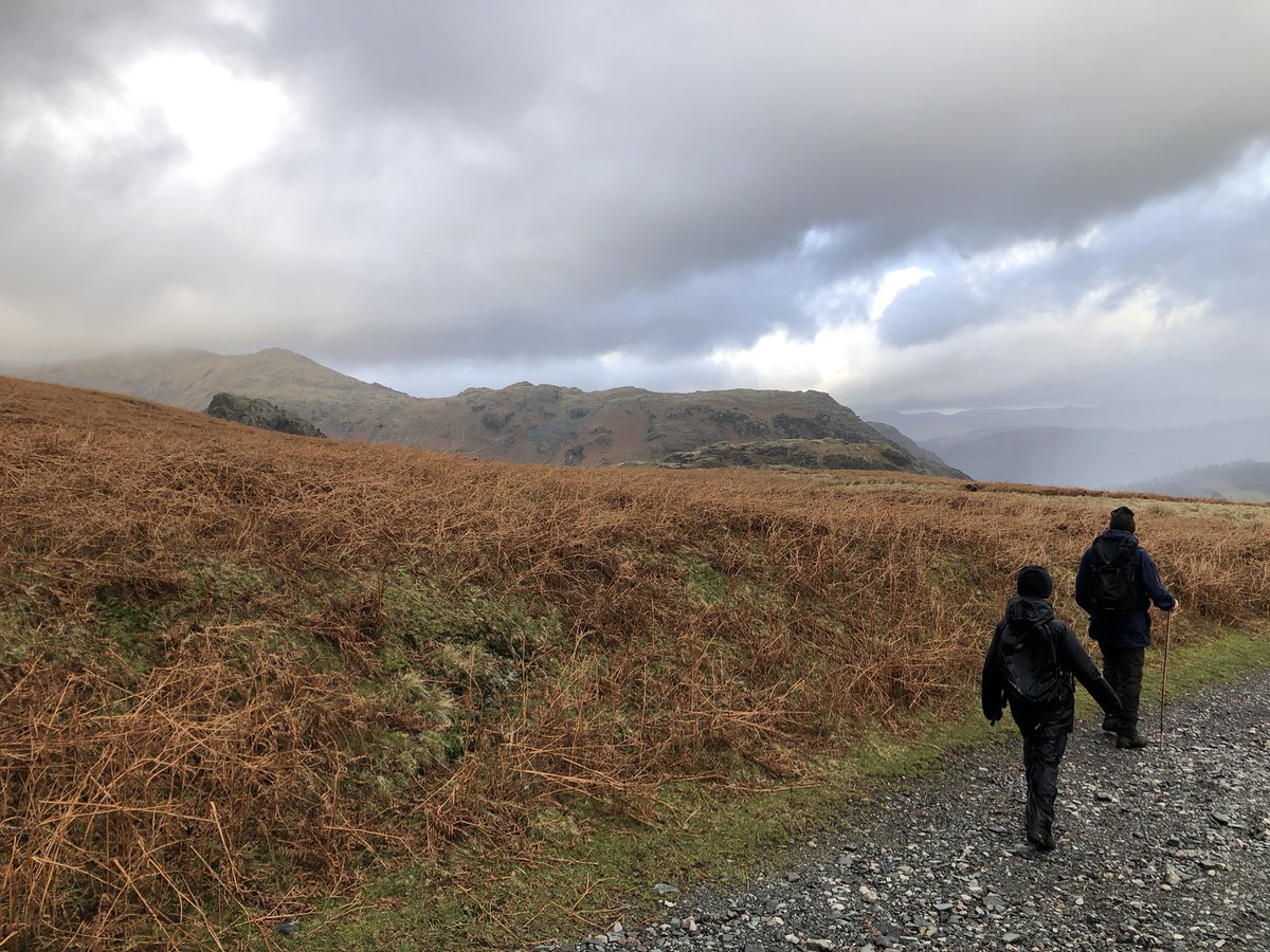 Blowing a complete hooley on the high fells today, so we deciding to turn back at Goat’s Water and have a  Dow Crag adventure another day. You know you have made the right decision on a mountain when other folk are doing the same #LakeDistrictKind #beAdventureSmart #LakeDistrict