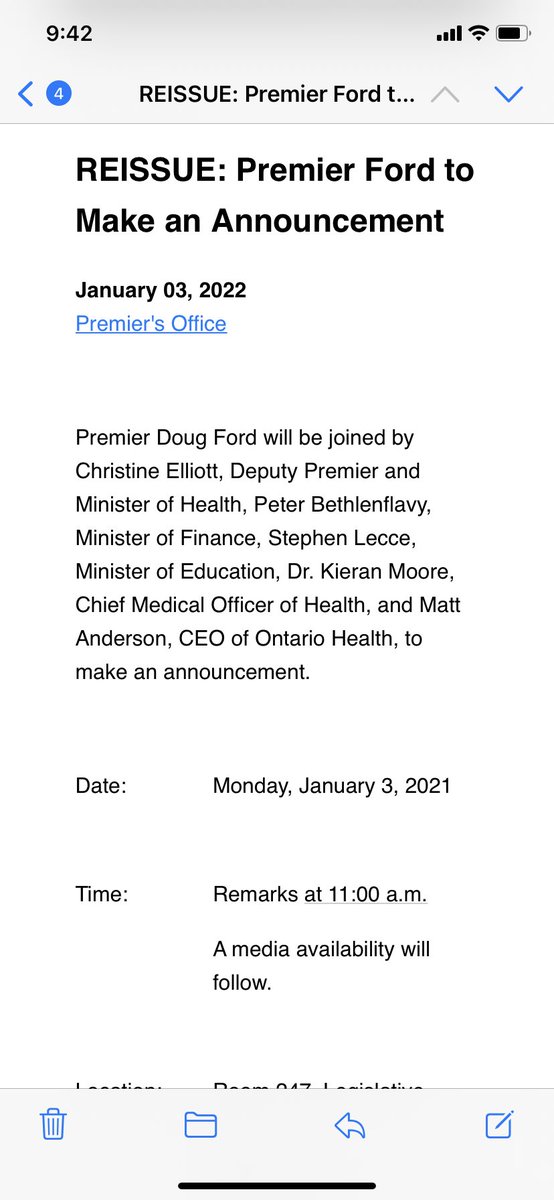 Ontario’a Education Minister now added to today’s news conference.