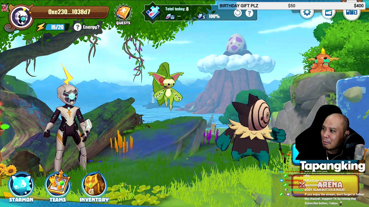 tapangking's tweet photo. Playing Starmon for the first time baby. An up and coming NFT Play to Earn game. Let's go! https://t.co/JKDcr8F5tr https://t.co/h28jHzhpve