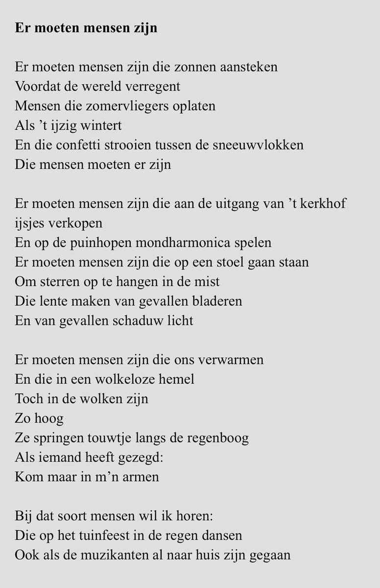 sannetenwolde's tweet photo. Er moeten mensen zijn /
Toon Hermans https://t.co/SFV3NPTUrE