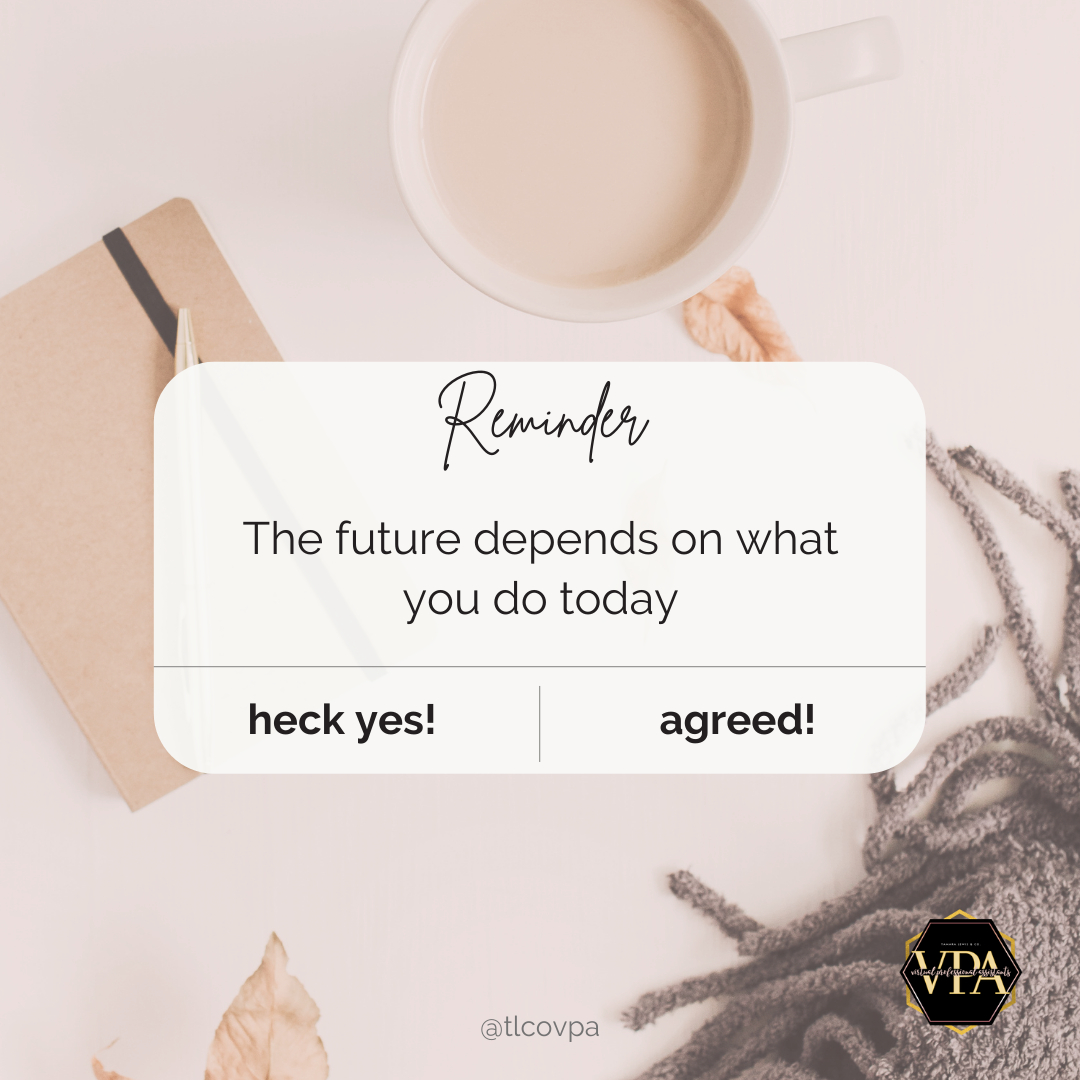 tlcovpa's tweet photo. HAPPY NEW YEAR!! | The Future depends on WHAT you do TODAY! 

#MondayMotivation and Weekly Reminder/Affirmation! ⠀⠀⠀⠀⠀⠀⠀⠀⠀⠀⠀⠀⠀⠀⠀⠀⠀⠀
#BetterThanYesterday #tlcovpa #WeeklyAffirmation #BusinessMindset #NewYear https://t.co/vjqEvin99Y