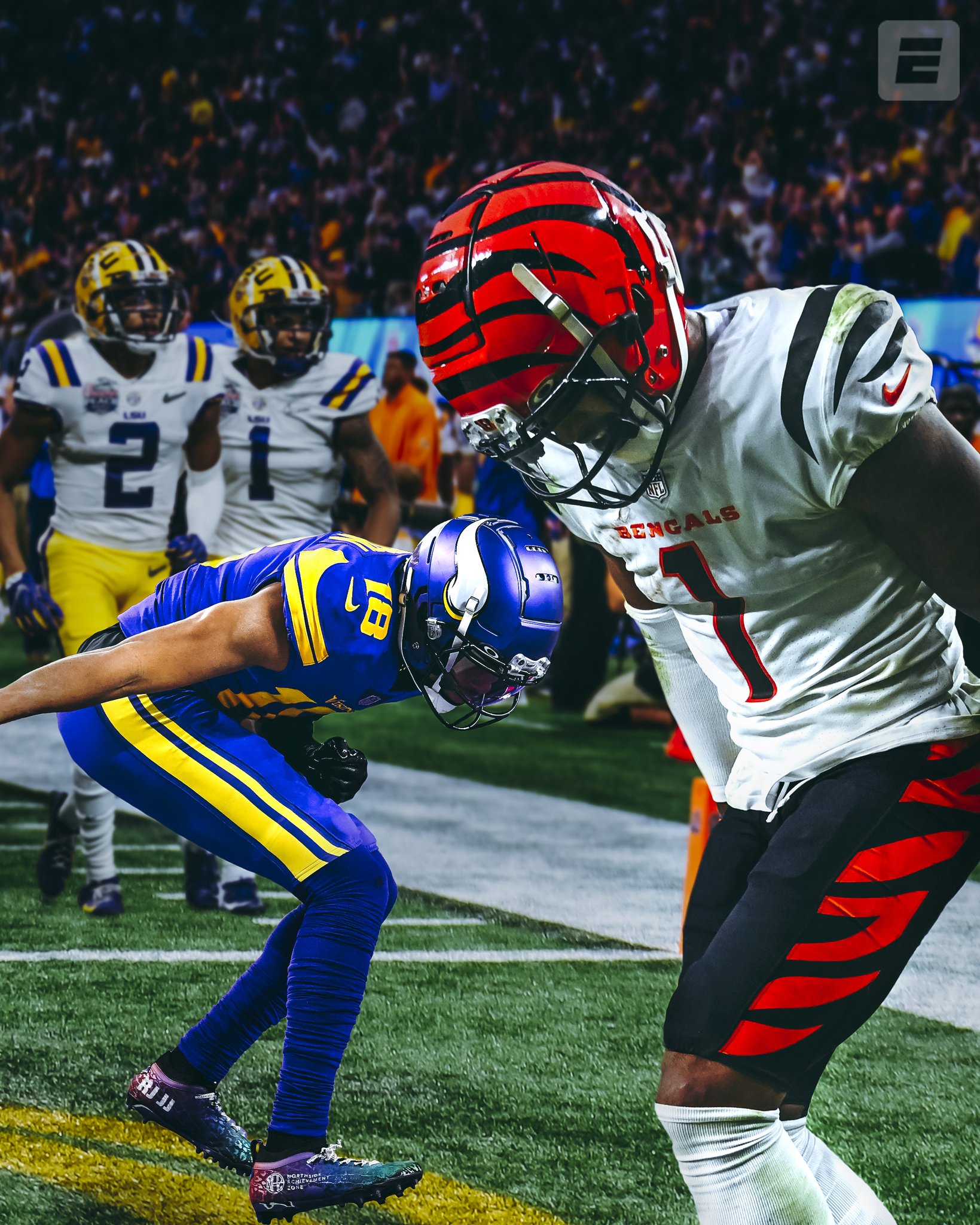 Joe Burrow of the Cincinnati Bengals and JaMarr Chase celebrate a News  Photo  Getty Images