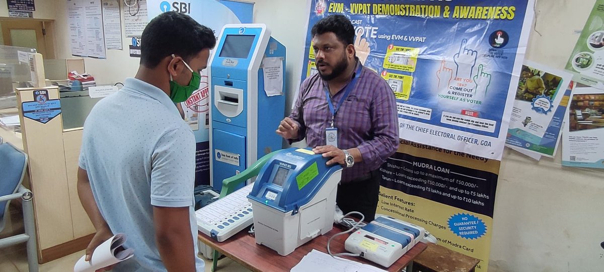 Coll_NorthGoa's tweet photo. EVM VVPAT Demonstration by 18-Poriem AC.
#govotegoa #KnowYourEVM #ITrustEVM #VVPAT #voterawareness https://t.co/seCFlwsuTk