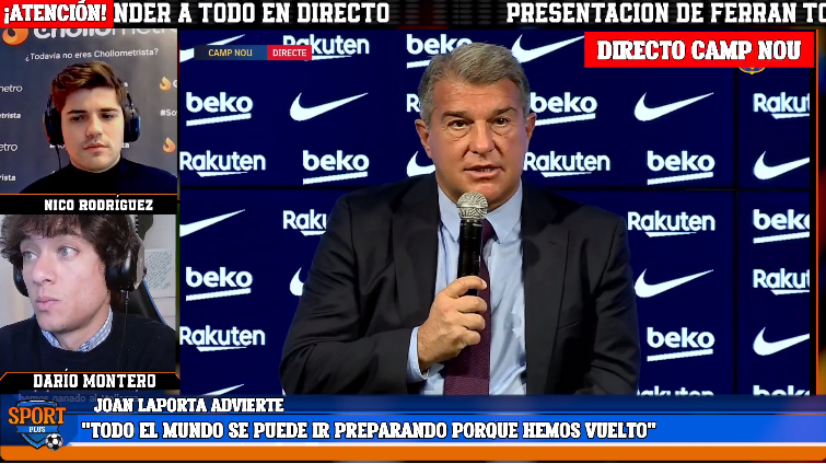 elchiringuitotv's tweet photo. ⚠️ LAPORTA AVISA ⚠️

💪 "Que todo el mundo se vaya preparando porque hemos vuelto". 

✨ "Nuestro resurgimiento es una realidad"

EN DIRECTO en nuestro TWITCH: https://t.co/uy59B6tvAR https://t.co/yDv8Ghij9T