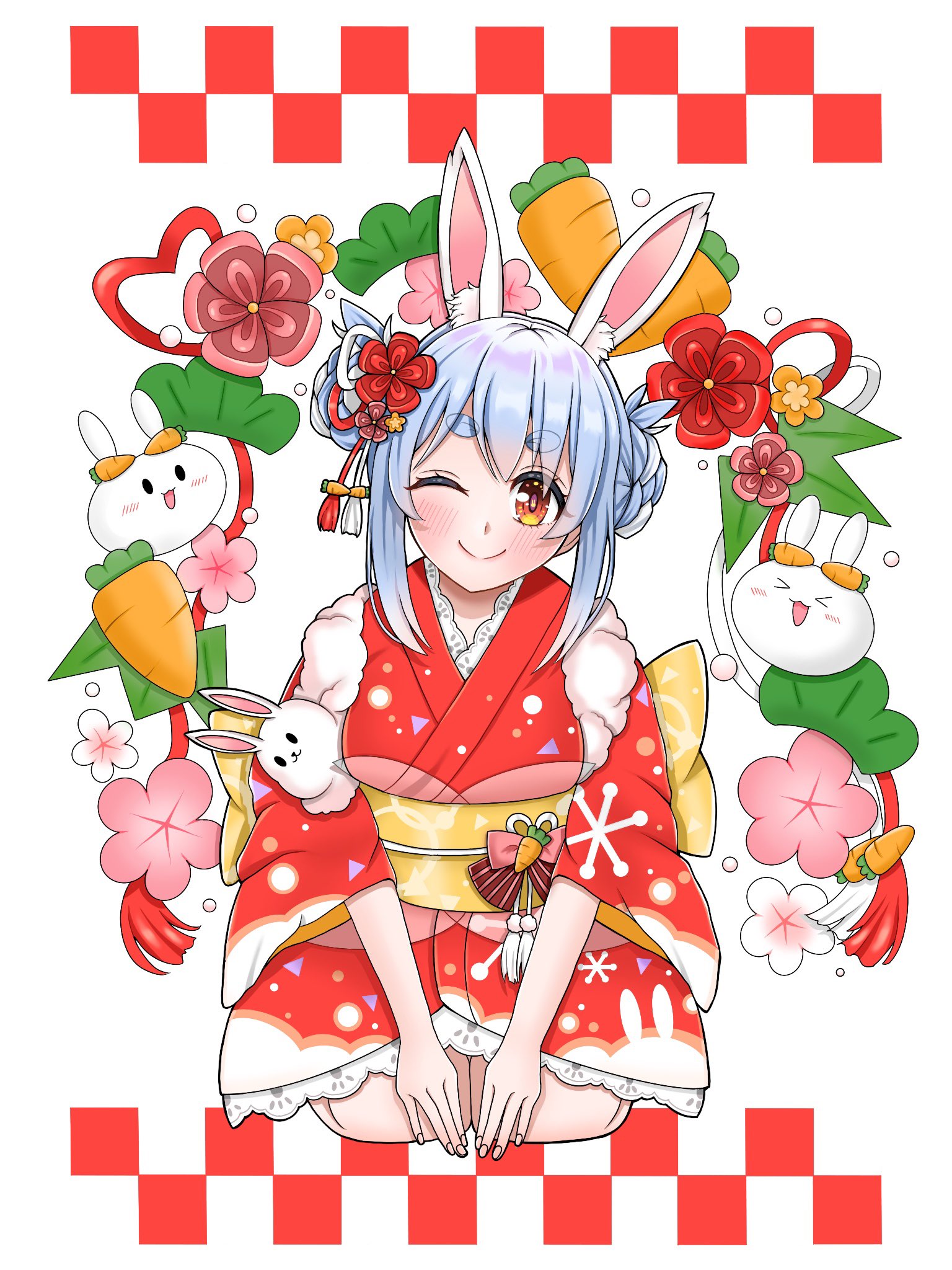 如月うゆ Happy New Year イラスト ぺこらーと イラスト好きな人と繋がりたい 絵描きさんとつながりたい 正月イラスト T Co M7s1amalrt Twitter