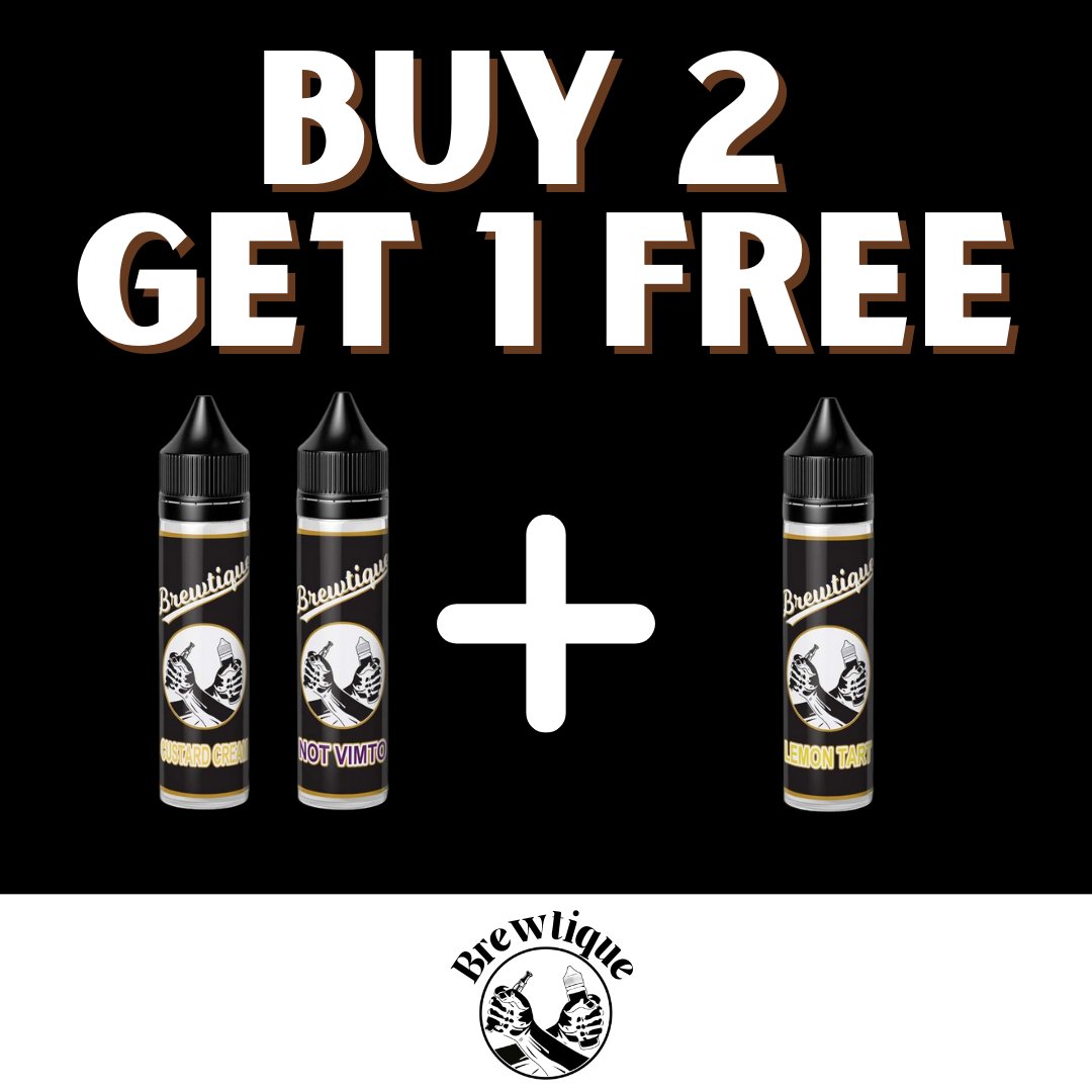 BUY 2 of our 100ml or 50ml bottles of Brewtique Slushy or Classics range and get 1 FOR FREE!

👇🏼👇🏼👇🏼👇🏼👇🏼👇🏼
brewtique.uk

#brewtique #vapeshoppers #vape #vapeon #vapelife #vapers #vapeshop #vapecommunity #eliquidpremium #eliquiduk #eliquidrerview #cloudchaser #ecig