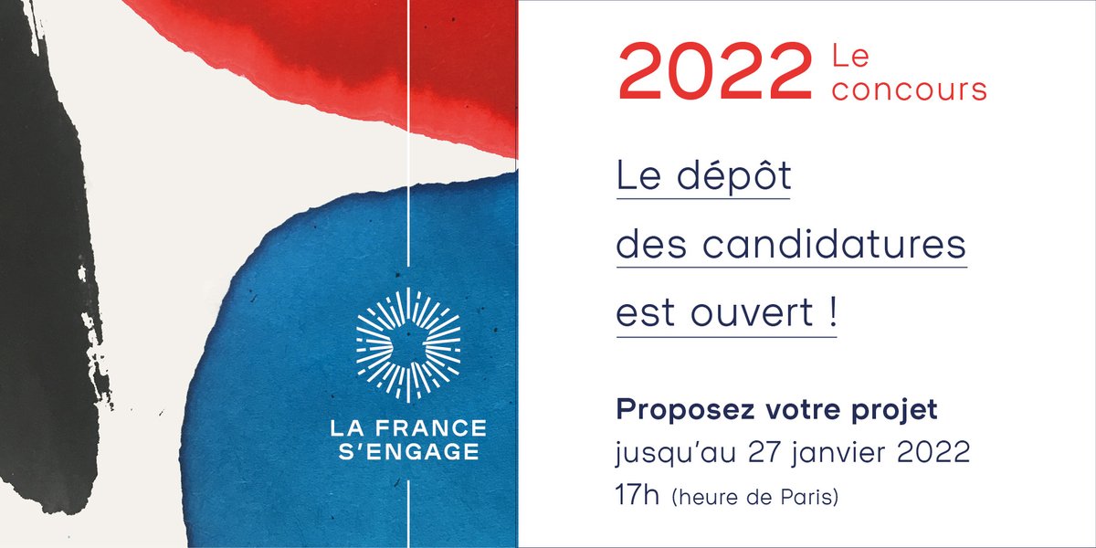 Le concours 2022 est lancé 🎯

Tous les porteurs de projet &amp; associations de l’ESS sont invités à déposer leur dossier sur notre plateforme.

Retrouvez toutes les informations ici : fondationlafrancesengage.org/le-concours/