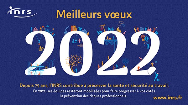 INRSfrance's tweet photo. ✨ Meilleurs vœux : depuis 75 ans, l’INRS contribue à préserver la #santé et la sécurité au #travail. En 2022, ses équipes resteront mobilisées pour faire progresser à vos côtés la #prevention des risques professionnels✨ https://t.co/08aNv6zQFy