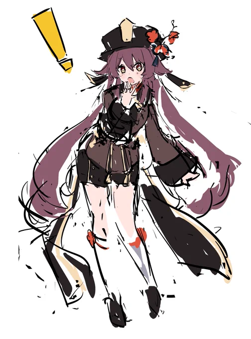 絶対に脚を描くぞという気持ちが込められたラフ 