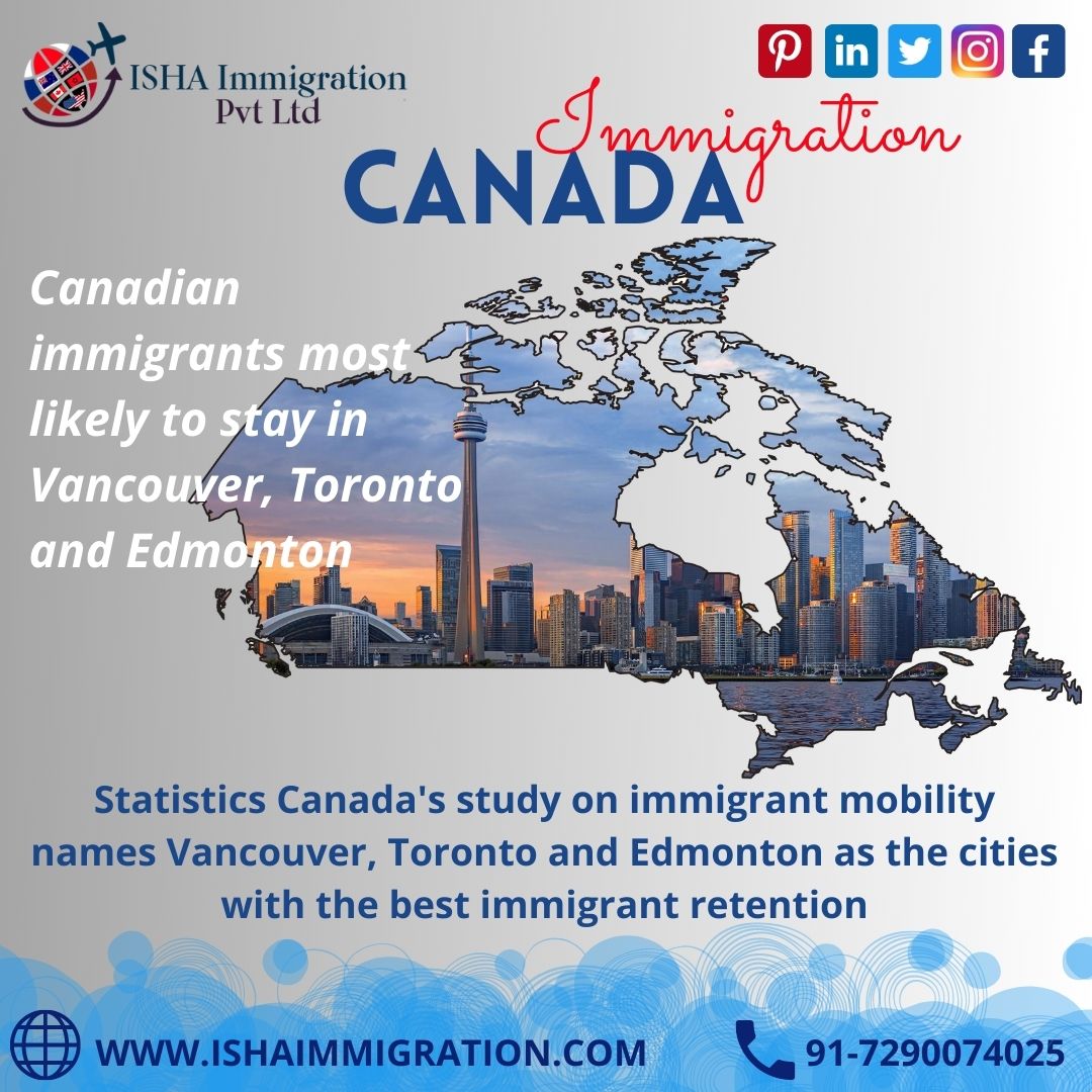 Ishaimmigration's tweet photo. #Canadian immigrants most likely to stay in #Vancouver, #Toronto and #Edmonton
Immigrants often stay in the province where they worked before #PermanentResidence
To get more details on how to apply for #CanadaImmigration
7290074025
https://t.co/WUrL2E4diE
#ishaimmigration https://t.co/j6T1A7Rlsm