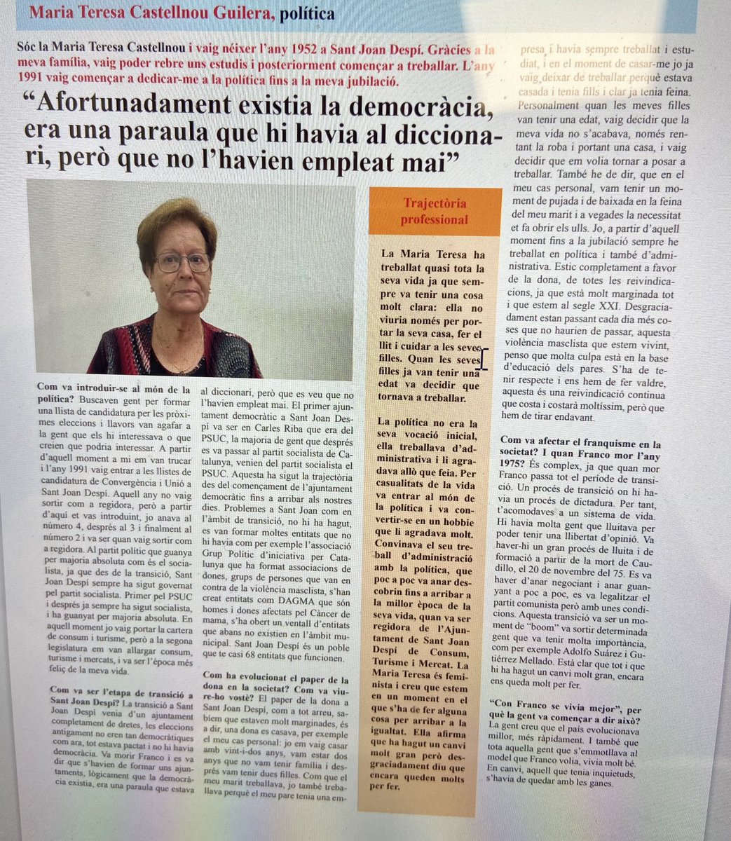 Per començar l’any us deixo una entrevista per conèixer a la Teresa Castellnou, de Sant Joan Despí, una dona compromesa amb el país i la seva gent. ⁦<a href="/Pdemocratacat/">PDeCAT - Espai CiU</a>⁩