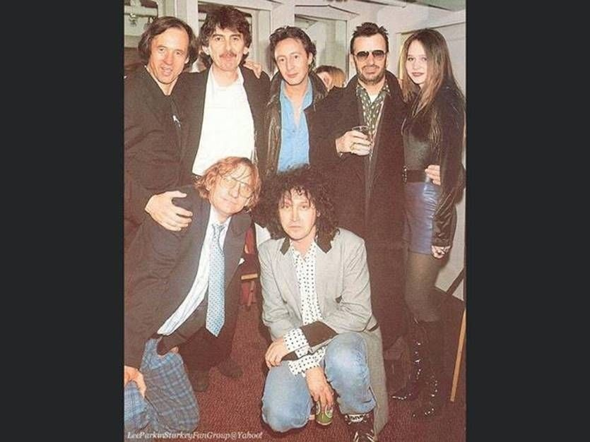 We can recognise the obvious faces ... Andy Fairweather Lowe, couple of FABs, 
Julian and Joe. But does anyone recognise who the lady might be?