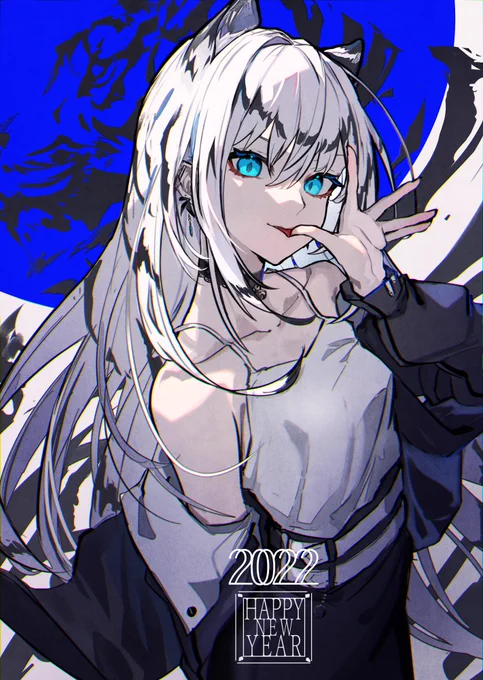 2022描き初め、今年もよろしくお願いします🐯 