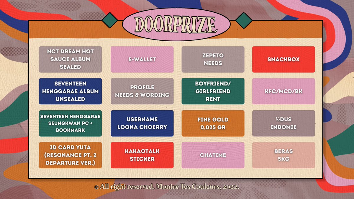 variaerty's tweet photo. ㅤ
Everyone would be unable to paint over your true colors once you have unveiled them! Come and join us this Saturday at the great “Montre tes Couleurs.” For a spectacular fashion showcase wrapped in festival form! Several prizes have been waiting for you to claim, winners!
ㅤ https://t.co/nom4PAFenx
