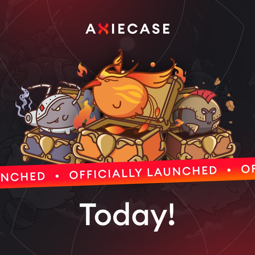 axiecase's tweet photo. We launched! There is a long road ahead, but we hope to give users even more fun, opportunities to play and earn. 
#AxieInfinity #AXS #slpcoin #Axie #AxieScholarships #AxieScholars https://t.co/QkvAjUyHxD