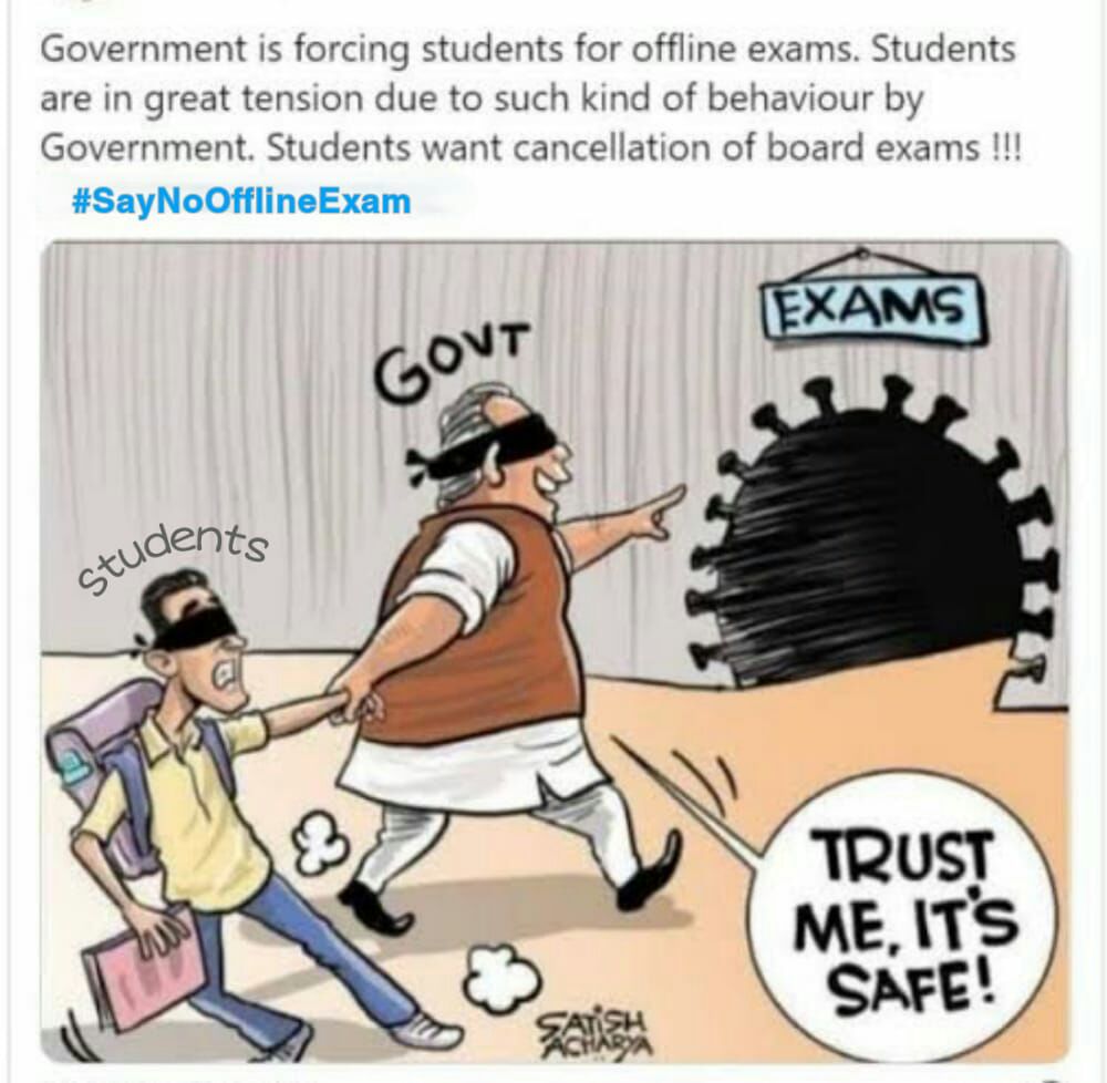 SuwareSwayam's tweet photo. We want justice
#SayNoOfflineExam https://t.co/ReGpxb3yTa