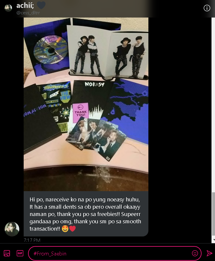 saebinKshopPH__'s tweet photo. #From_Saebin
legit ang 55 pesos album🤩 https://t.co/MHgvRBHUqs