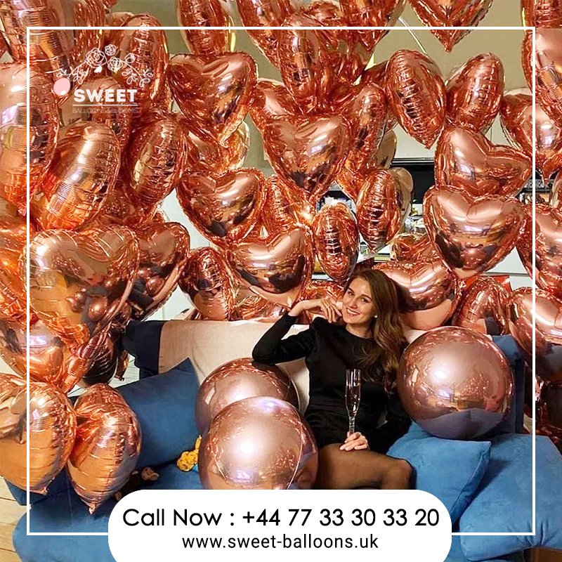 SweetBalloon1's tweet photo. Want to surprise your spouse on their #birthday or on next Valentine’s day?

Decorate the whole room with adorable rose #gold heart shaped #balloons by Sweet Balloons. 

Check or range and order now to get contactless delivery anywhere in #London. https://t.co/OBzOxoupn0