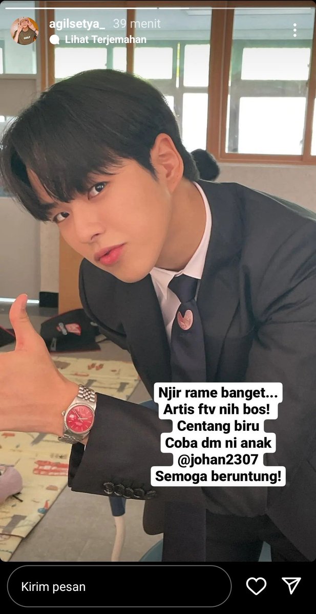 diffalgo's tweet image. 100. Agil endors sobatnya di story ig