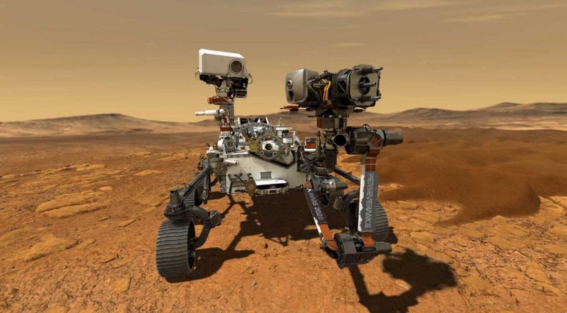 ASI_spazio's tweet photo. #AsiTvReplay: nel 2021 il rover #Perseverance della #Nasa ha raggiunto brillanti risultati nella sua esplorazione di #Marte a caccia di di eventuali forme di vita microbica. A guidarlo, nel suo tour, è il sistema di navigazione #AutoNav ➡️➡️https://t.co/F7uSgYIcyG https://t.co/UQ8sxCriU8