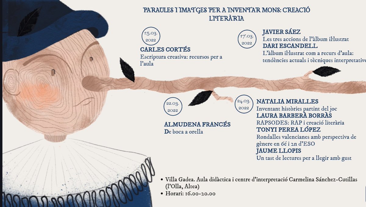 laurabarbor's tweet photo. Al març presente #Rapsodes a les jornades "Paraules i imatges per a inventar mons: creació literària"
https://t.co/7LqBWEGIMM https://t.co/mXP5CrM8RA
