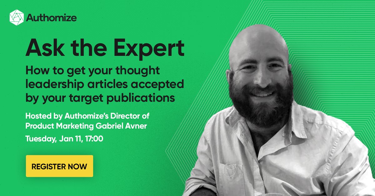 authomize's tweet photo. The session with Gabriel Avner has been rescheduled for January 11, at 17:00. We apologize for the inconvenience.
Sign up now to join the conversation
https://t.co/qGvF2yIpbi
#content #thoughtleadership #marketing #authomize https://t.co/4l7XKmjx4a