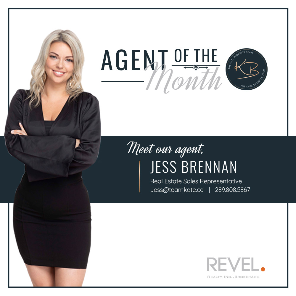 TeamKateAgents's tweet photo. #AgentOfTheMonth! Huge CONGRATS to #AgentJess on crushing December! She helped multiple clients during a very busy time of year. On to 2022! #RealEstate #Brantford

Revel Realty Inc. - The Kate Broddick Team
Jess Brennan - Sales Rep

☎️  289.808.5867
💻 jess@teamkate.ca https://t.co/S7pDiPoxXw