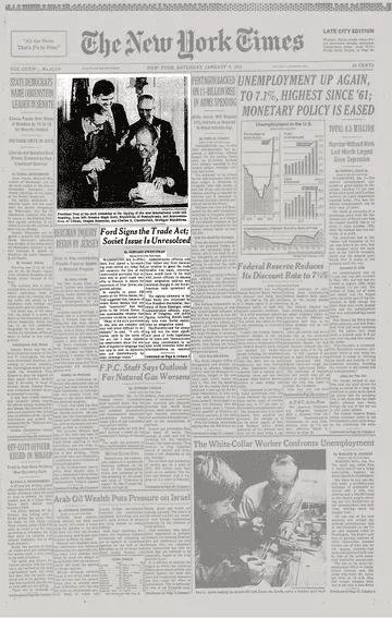 LewisRemembered's tweet photo. A cause - and a Senator - Bernard Lewis strongly believed in....#OnThisDay in 1975: "Jackson-Vanik" becomes US Law after President Ford signs the the Trade Bill - @NYTimes and @JTANews https://t.co/IhR0poJsJz #JacksonVanik #SenatorJackson #SovietJewry @Ford_Library https://t.co/xb7FiKQ8F0