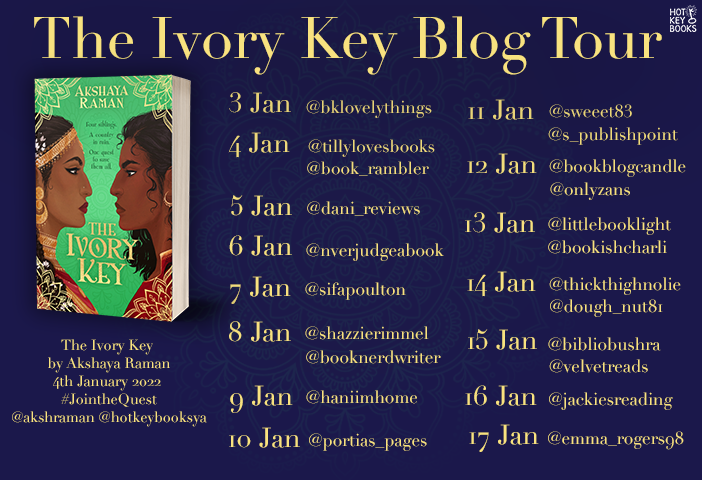 HotKeyBooks's tweet photo. We are kicking off the New Year with an exciting blog tour for #IvoryKey by @akshraman! 🤩
We can't wait to hear what you all think of this Indian-inspired fantasy debut! 🗝
Out TOMORROW! https://t.co/vJk5cVekWJ 🙌 https://t.co/OyejCVfPz6
