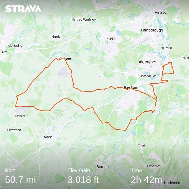 Tough ride this morning (great company though). Wondering about going out and doing it in reverse to see if it'd be 85% tailwind, cos it was deffo a block headwind all the way round today! 😬💪😟strava.app.link/upKmgTc2vmb