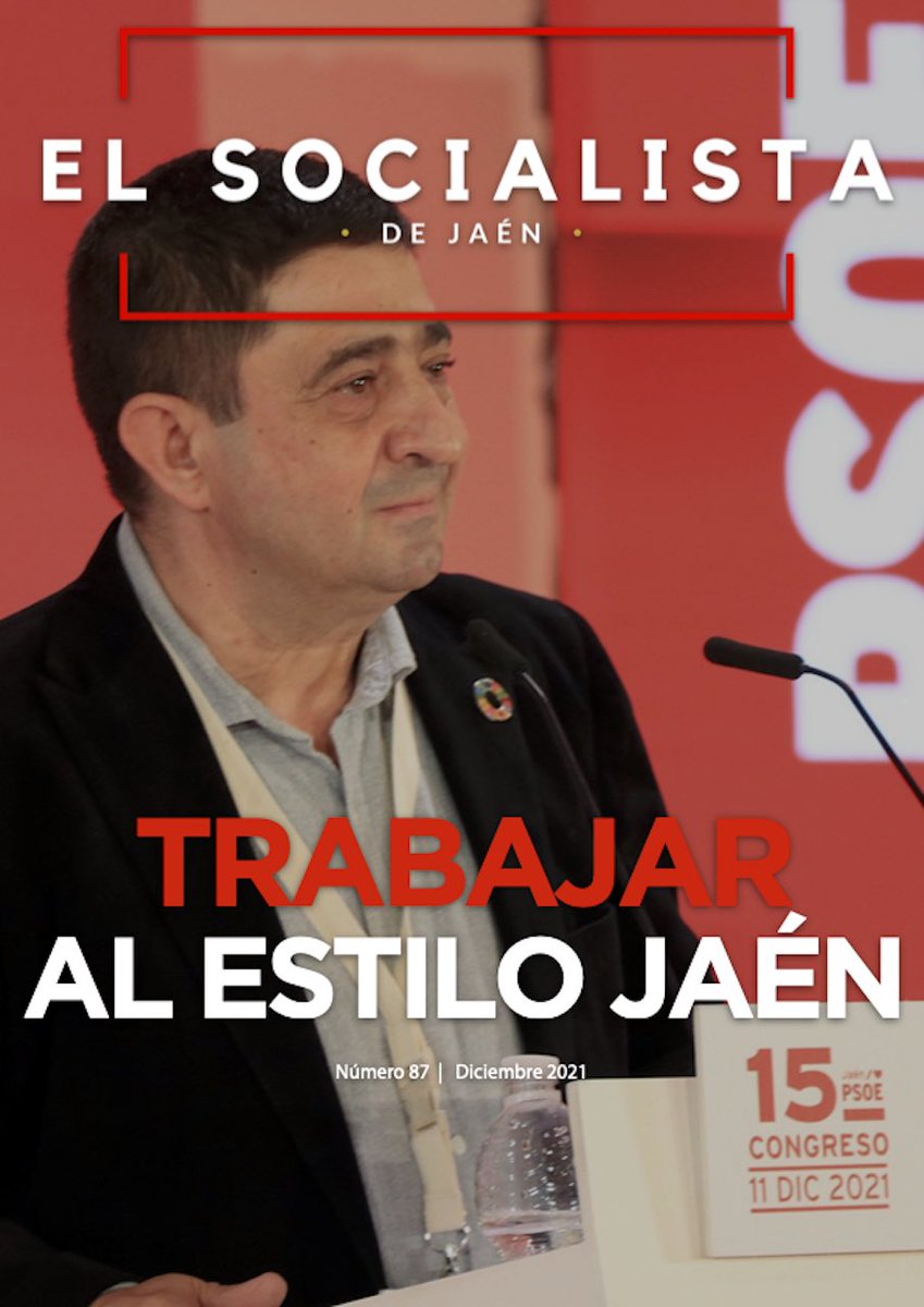 ElSocialistadeJ's tweet photo. 🗞 EL SOCIALISTA DE JAÉN

👉🏻 Como cada mes, os dejamos una nueva edición de nuestro periódico mensual ESPECIAL CONGRESO del @PSOEJAEN para cerrar el año 2021

📲 Léelo completo aquí ⤵️
https://t.co/Gn0EijoBtn https://t.co/xuN3uBYVBd