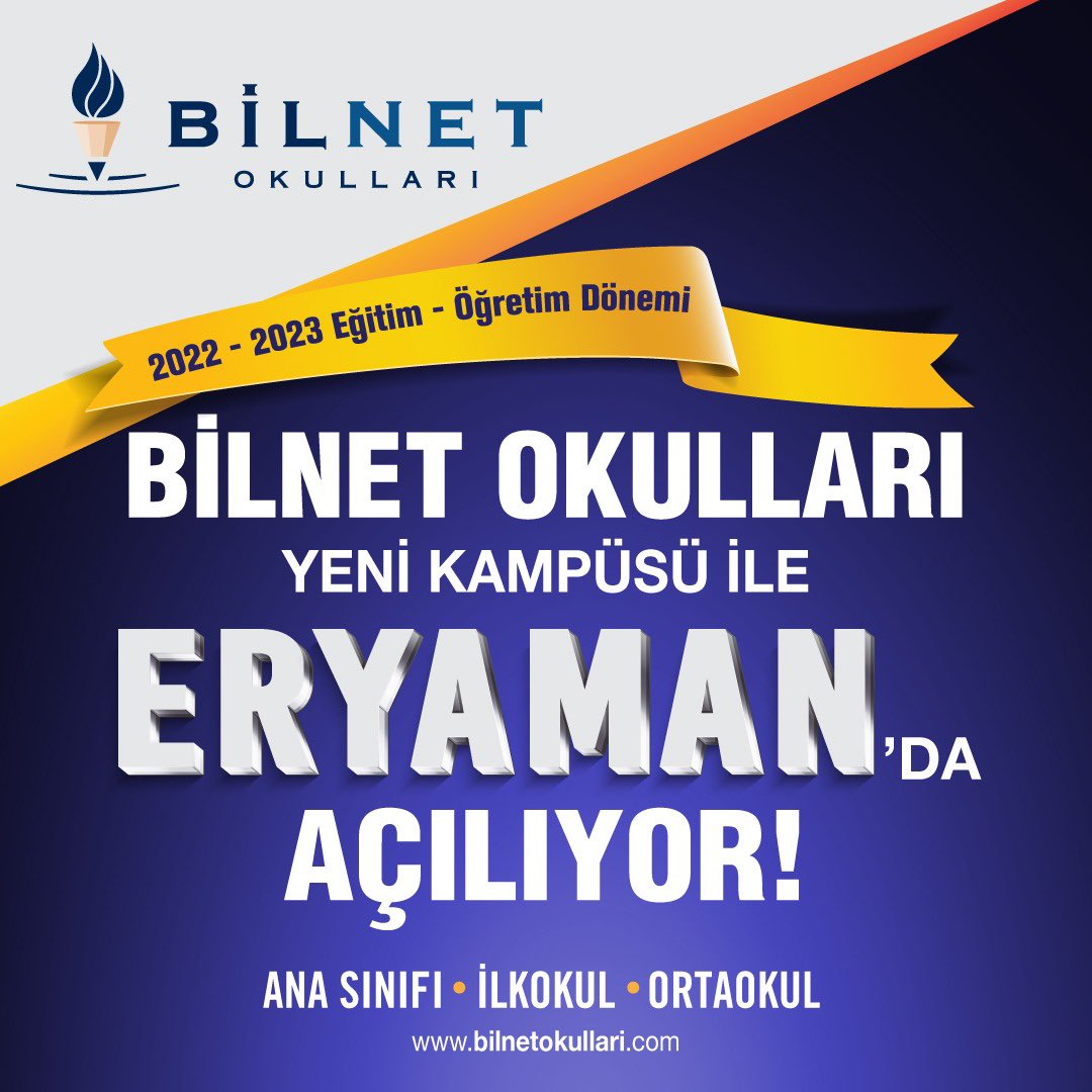 zehratopaloglu_'s tweet photo. Bilnet Okulları 2022-2023 Eğitim-Öğretim Dönemi’nde ana sınıfı, ilkokulu ve ortaokulu ile Ankara Eryaman'da açılıyor. 

Detaylı bilgi için: 0 312 552 51 50 - 0 312 236 52 22

#BilnetOkulları #BilnetSchools #BilnetOkullarıİleGelecekDahaNet https://t.co/xLhQOiwnFZ