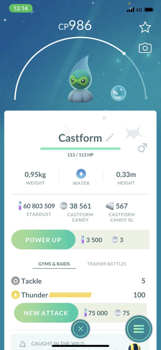 Jeroen026PoGo's tweet image. YOOOOOOO ✨SHINY RAINY CASTFORM✨ 😍

#PokemonGo #shiny #castform #rainy