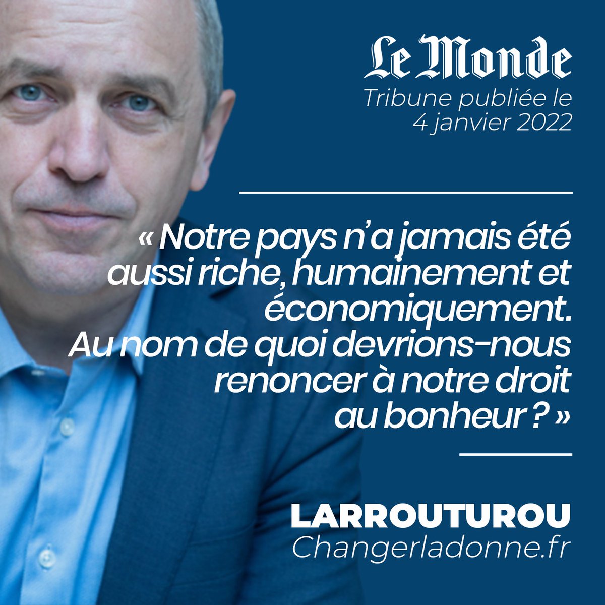Nous sommes des millions à être convaincus qu’il existe une société nouvelle, plus juste, plus équilibrée et plus durable, qui est prête à naître.

À condition que l'on décide d’unir nos forces pour la construire.

À lire sur <a href="/lemondefr/">Le Monde</a> 
👉lemonde.fr/idees/article/…