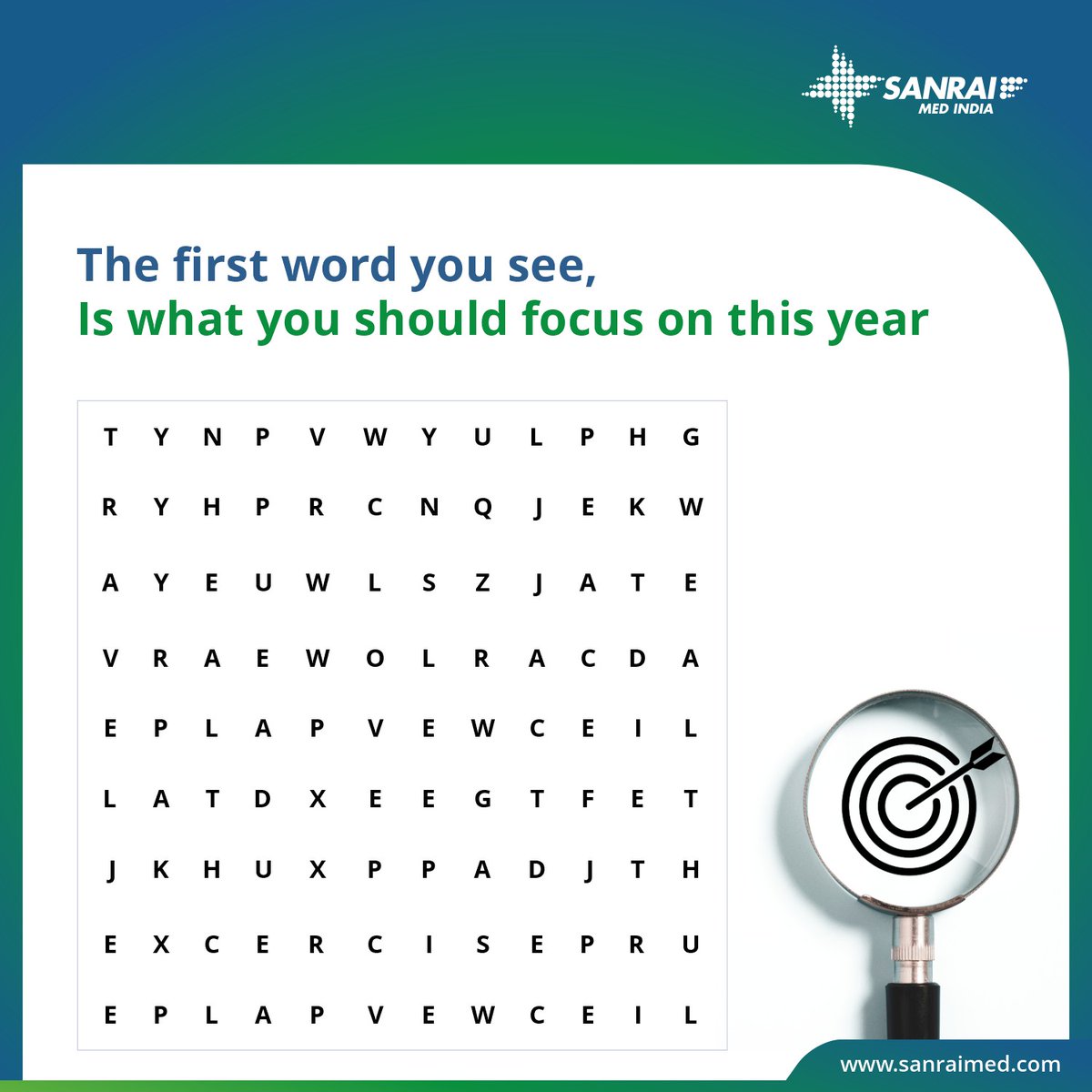 SanraiMed_India's tweet photo. Put your energy into activities that will make you healthier this year. How many words did you collect?

#SanraiMedIndia #battleforbreath #health #BreatheEasyWithSanrai #HelpingIndiaBreatheBetter #CareBeyondBarriers #wellness #healthyliving #NewYear #healthylifestyle #NewYear2022 https://t.co/dIaFtOeC7G