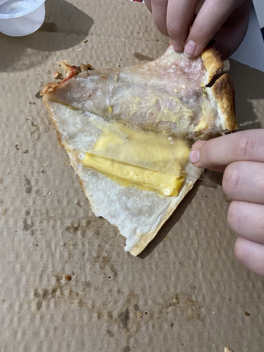cerdemir's tweet photo. ⁦pizzamın içindeki peyniri poşetiyle pişirmişsiniz sayın @PizzaBulls_TT⁩ . ⁦@yemeksepeti⁩ bu fotoğrafımı içeren yorumumu neden yayınlamadı anlayamadım. https://t.co/YuGW9YJF34