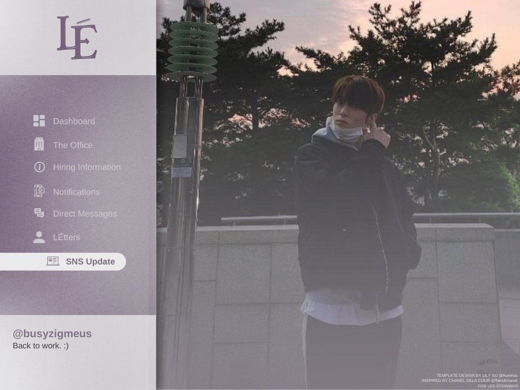 ㅤ       ㅤ
          ﹫ busyzigmeus.⠀  posted an sns update.
                      ≡   01.03.22  |  20:31
                      ⌕   L.É Headquarters, Pasay City 1300, Metro Manila, Philippines              
ㅤ