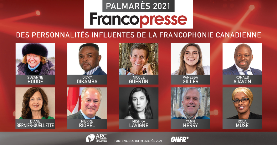FrancopresseAPF's tweet photo. Découvrez le Palmarès Francopresse des 10 personnalités influentes de la francophonie canadienne 2021! 👇 https://t.co/VxhCYAvJNV.

Le #Palmarès2021 de #Francopresse est présenté en partenariat avec @arcducanada et @ONfr_TFO . https://t.co/x8YMM9Bwud