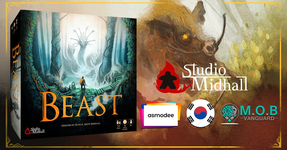MOBVanguard1's tweet photo. The new year is already exploding!
One of our biggest licensing successes Beast by @SMidhall will be published in Korean by no other than Asmodee Korea !
#mobvanguard #licensing #boardgames #asmodee #midhall #boardgames #bgg https://t.co/J0SMnqjUDu