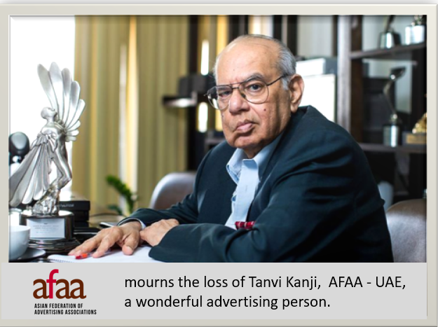 In Memoriam Tanvir Kanji , one of UAE’s advertising industry pioneers, and a great supporter of @afaaglobal will be deeply missed. @Raymondhungso @skswamy @rameshnarayan @BharatAvalani