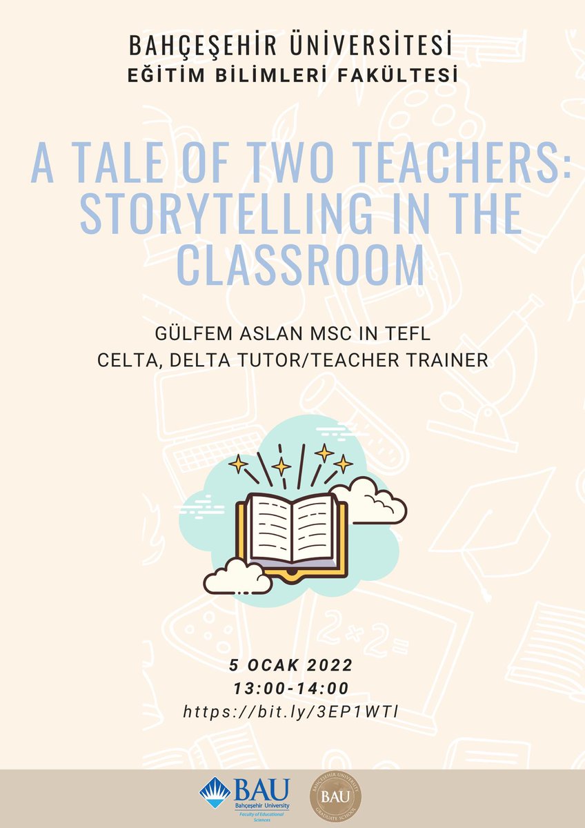 Hocaların hocası, Gülfem Aslan’dan, sınıfta “storytelling” konusunu  dinleyeceğiz! Tüm EBF, özellikle ELT öğrencilerini bekliyoruz.