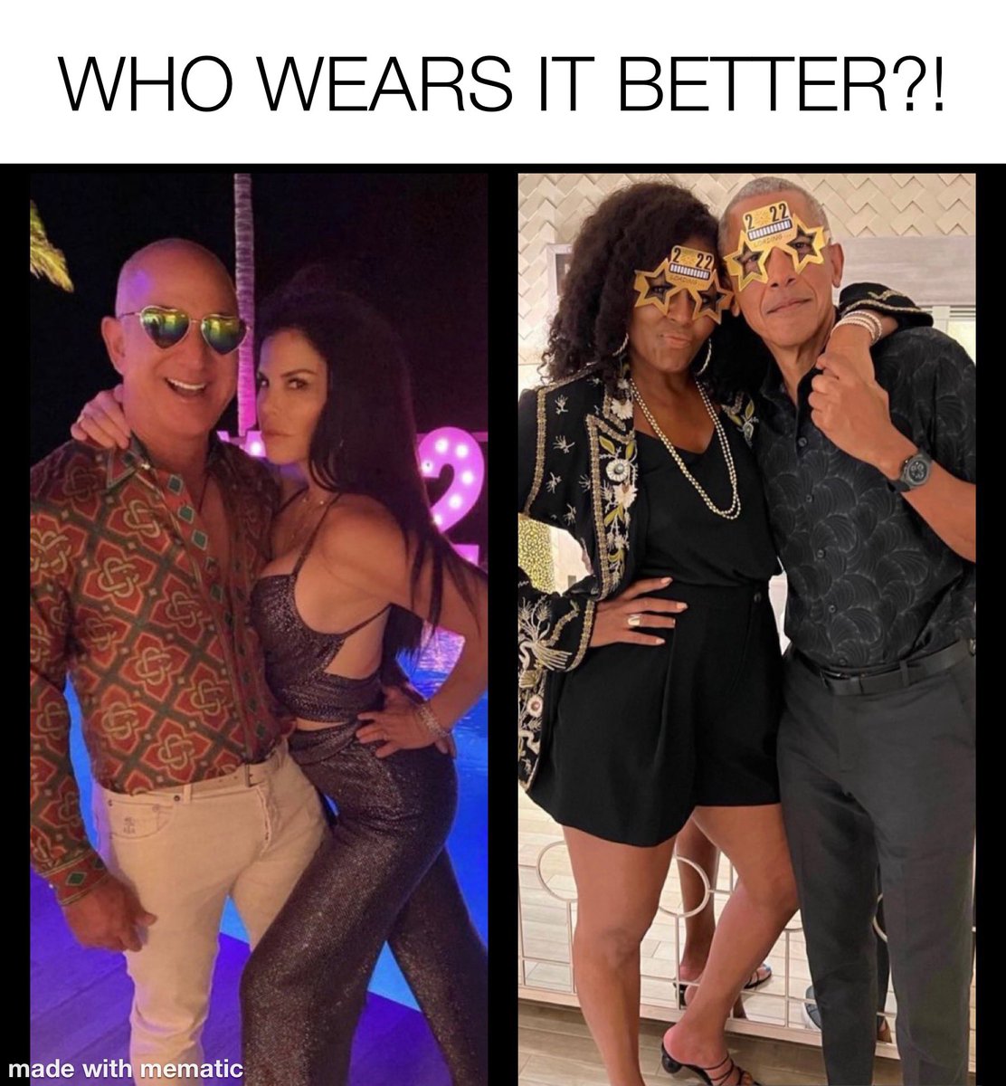 Happy New Year tweeple! Bling it on! #obamas #Bezos