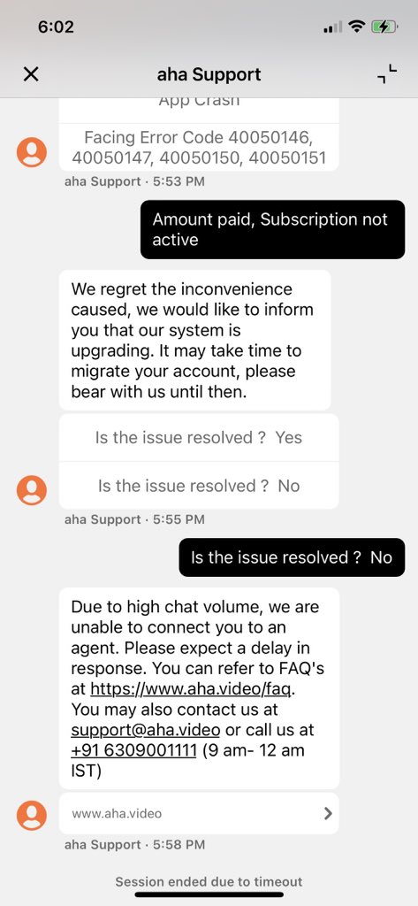 afranshaik's tweet photo. I have subscribed for #ahavideoIN for one year and yet my account has not been activated with the subscription. I have tried to follow up by emailing the support team and called their customer care but it in vain. Worst customer experience. Still, no response from @ahavideoIN https://t.co/b95pE0jEYJ