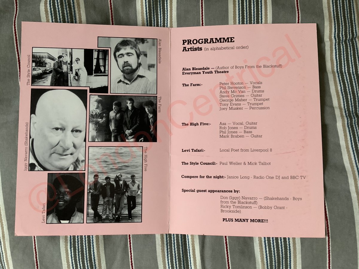 @HarryMcNally00 <a href="/TheFarm_Peter/">TheFarm/PeterHooton</a> Just dug this out of a box from the loft, the programme for The Style Council’s first appearance along with The Farm and compered by Janice Long.